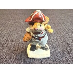 Vintage Wee Forest Folk 1989 Batter Up MS-15 Baseball Player Mouse Figurine